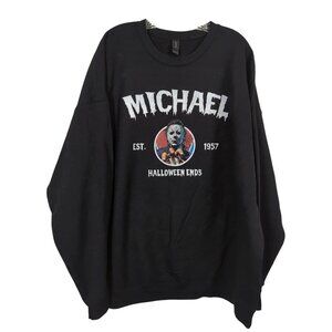 Gildan Men’s 3XL Black Michael Myers Halloween Ends Sweatshirt Men’s 3XL